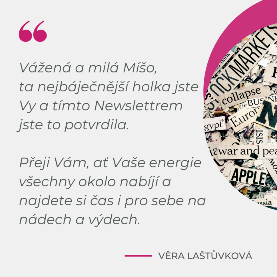 Newsletter Míša Daňková